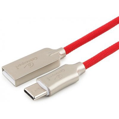 Фото Кабель USB to USB Type-C Gembird Cablexpert CC-P-USBC02R-1.8M серия Platinum, длина 1.8м, красный