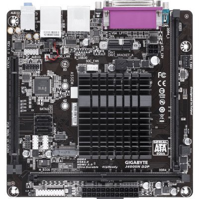 Фото Материнская плата ПК Gigabyte J4005N D2P 2xDDR4 mini-ITX AC`97 8ch(7.1) GbLAN+VGA+HDMI