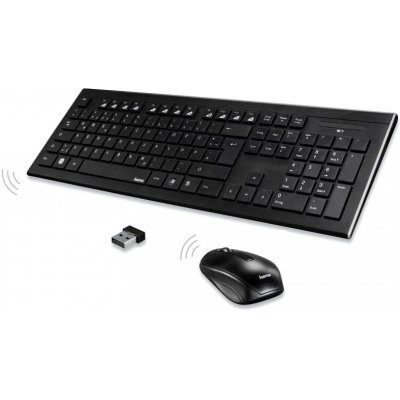 Фото Комплект клавиатура+мышь Hama Cortino клав:черный мышь:черный USB беспроводная