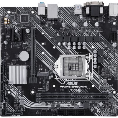 Фото Материнская плата ПК ASUS PRIME B460M-K Soc-1200 Intel B460 2xDDR4 mATX AC`97 8ch(7.1) GbLAN RAID+VGA+DVI