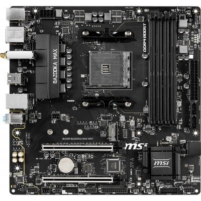     MSI B450M BAZOOKA MAX WIFI Soc-AM4 AMD B450 4xDDR4 mATX AC`97 8ch(7.1) GbLAN RAID+HDMI