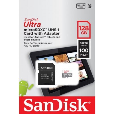    Sandisk microSDXC 128Gb Class10 Sandisk SDSQUNR-128G-GN6TA Ultra Light + adapter