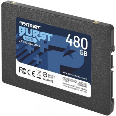 Фото Накопитель SSD Patriot SSD BURST ELITE 480Gb SATA-III 2,5”/7мм PBE480GS25SSDR