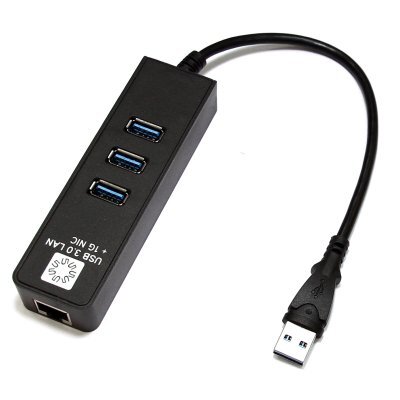  USB  5bites UA3-45-04BK 3*USB3.0 / RJ45 10/100/1000 /