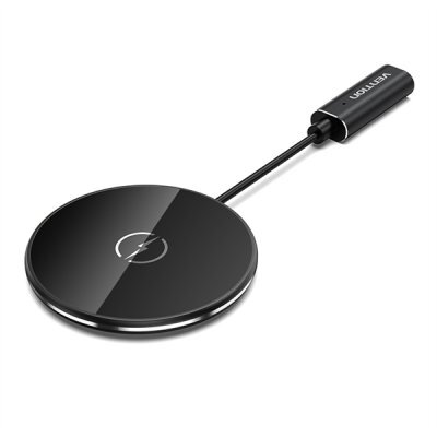      Vention FGABAG Magnetic Wireless Charger 15W Ultra-thin Mirrored Surface Type 0.05M Black ( )