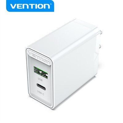    USB Vention FBBW0-EU 2-port USB(A+C) Wall Charger (18W/20W) EU-Plug White