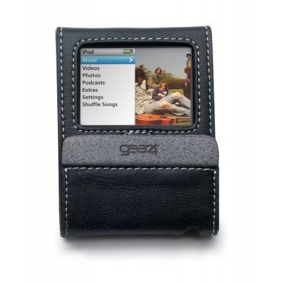Фото Чехол кожаный GEAR4 LeatherJacket Flip Black (для iPod nano G3)