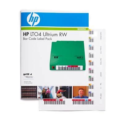   HP 1,6TB Ultrium 4 bar code label pack (100 data + 10 cleaning) (Q2009A)