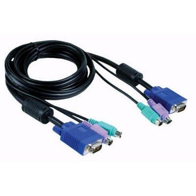   D-Link DKVM-CB, Cable Kit for DKVM Products, PS/2 keyboard cable, PS/2 mouse cable, Monitor cable, 1.8m / DKVM-CB