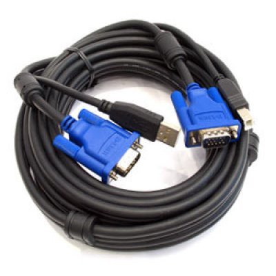   D-Link DKVM-CU5, Cable for KVM Products, 2 in 1 USB KVM Cable, 5m (15ft) / DKVM-CU5