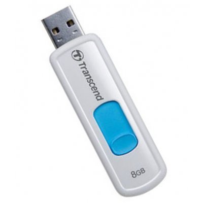 Фото USB накопитель 8Gb Transcend JetFlash 530 белый-синий