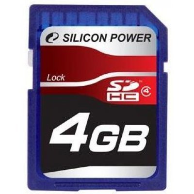    Silicon Power 4GB SDHC Class 4 SP004GBSDH004V10