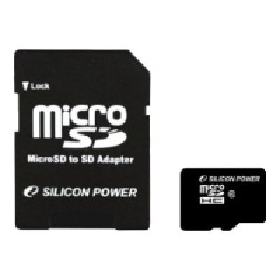 Фото Карта памяти Silicon Power 8GB microSDHC Class 10 (SD адаптер)